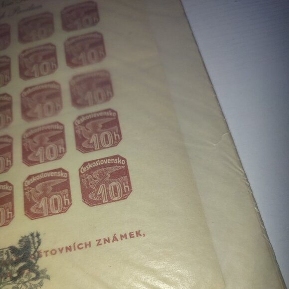 RARE 1939 Newspaper Stamp Minisheet of 25 Overprint Pravda Vitezi Czechoslovakia - Picture 3 of 6